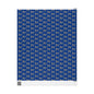 Wrapping Paper — Blue Gift Wrap with Gold Ribbon Pattern