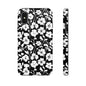 Floral Noir Tough Phone Case — Black & White Flower Protective Cover