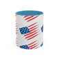 Patriotic Accent Coffee Mug | USA Flag Design