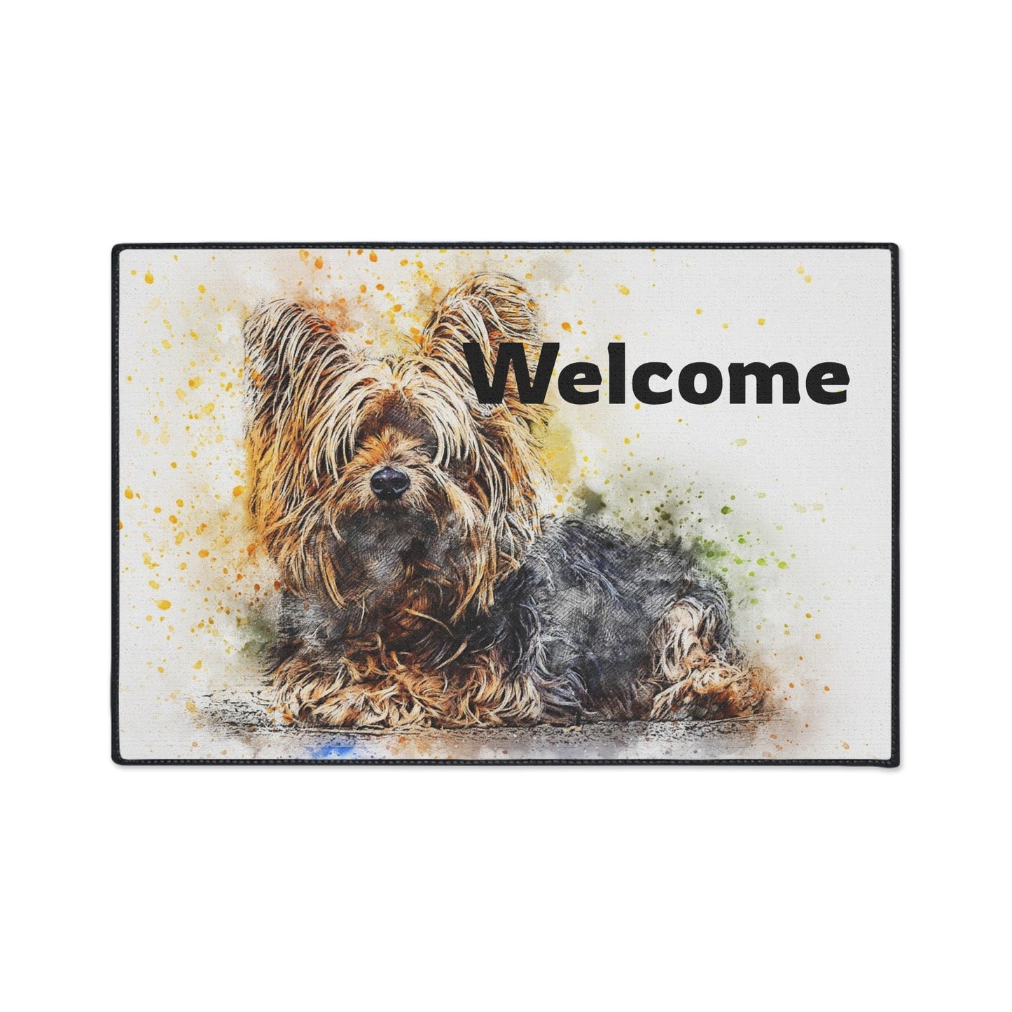Yorkshire Terrier Welcome Floor Mat — Heavy Duty Non-Slip Doormat