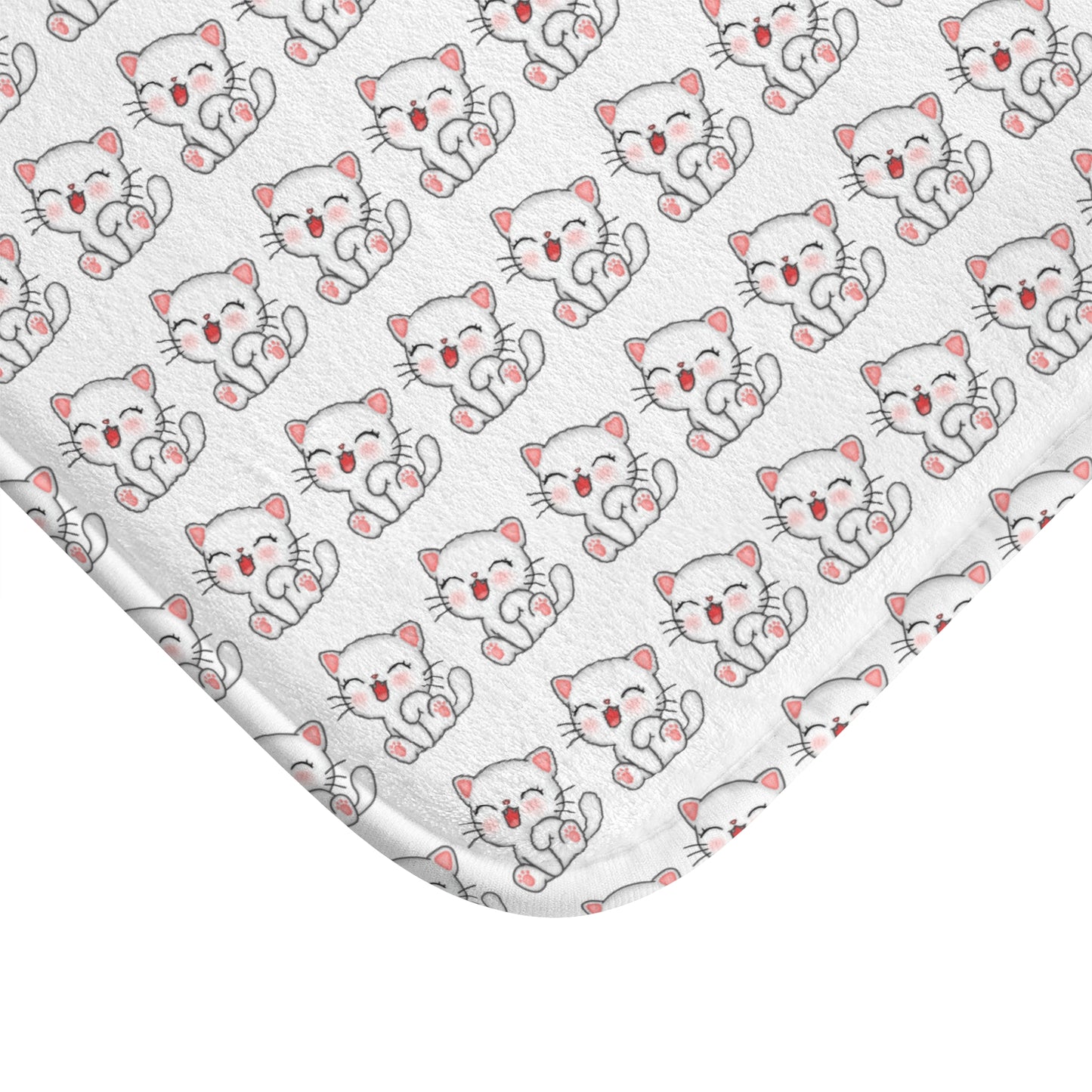 Cute Cat Bath Mat, Adorable Kitty Bath Decor, Cat Lover Gift, Bathroom Accessory, Fun Cat Design for Kids, Cozy Home Decor