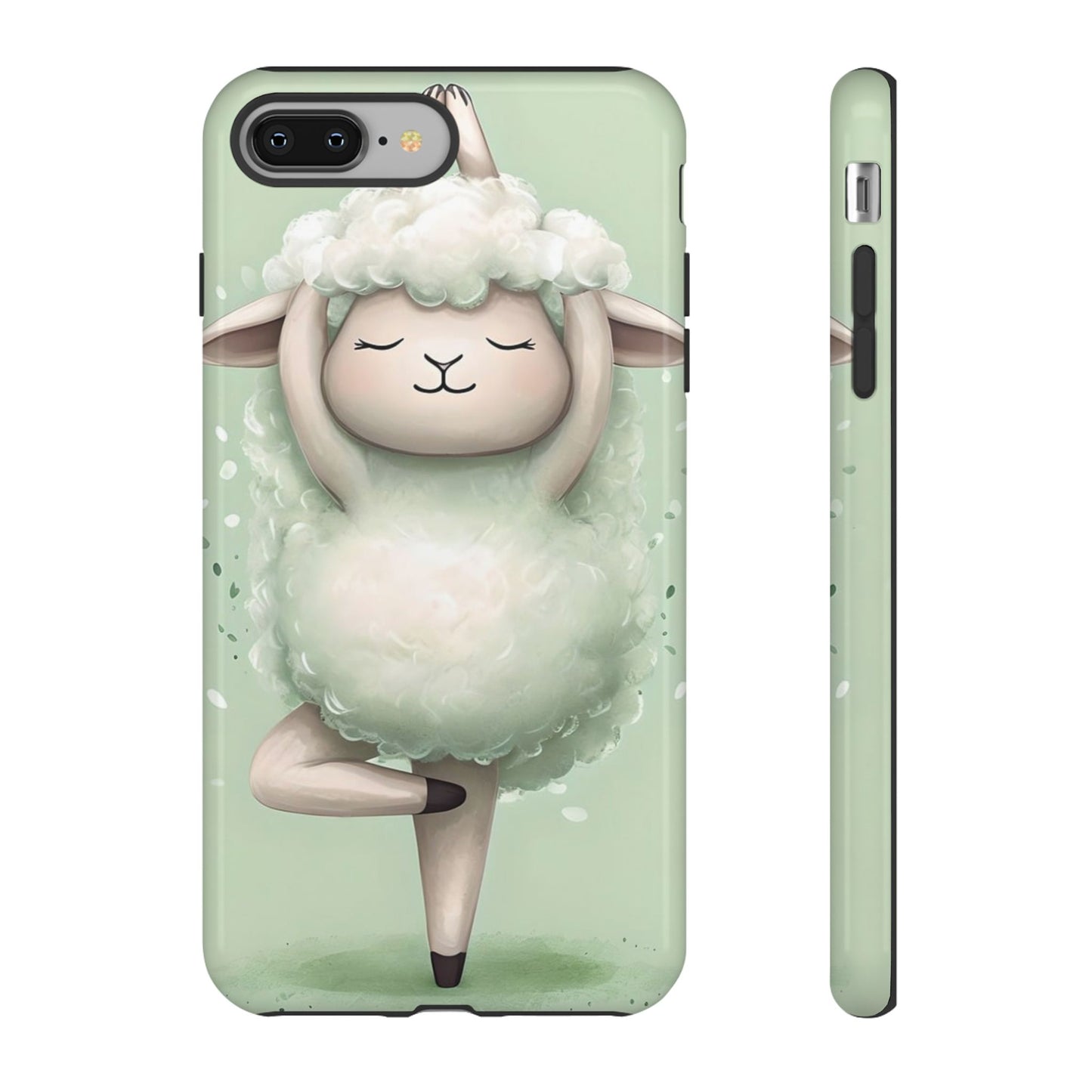 Cute Yoga Sheep Phone Case — Pastel Lamb Ballerina Protective Cover