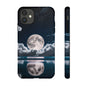 Moonlit Reflection Phone Case — Night Sky Moon & Clouds Tough Case