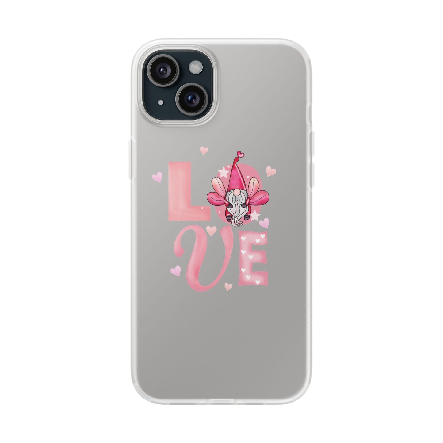 Love Gnome Phone Case — Cute Pink Valentine Flexi Case