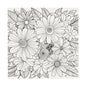 COLOR IT YOURSELF Floral Line Art Poster — Textured Matte Print