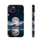 Moonlit Reflection Phone Case — Night Sky Moon & Clouds Tough Case