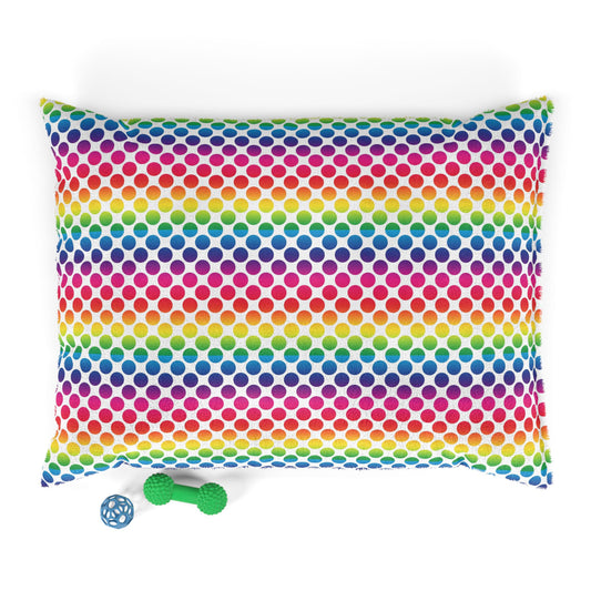 Colorful Rainbow Pet Bed for Dogs & Cats, Dog Bed, Cat Bed, Home Decor, Gift for Pet Lovers, Comfortable Pet Cushion