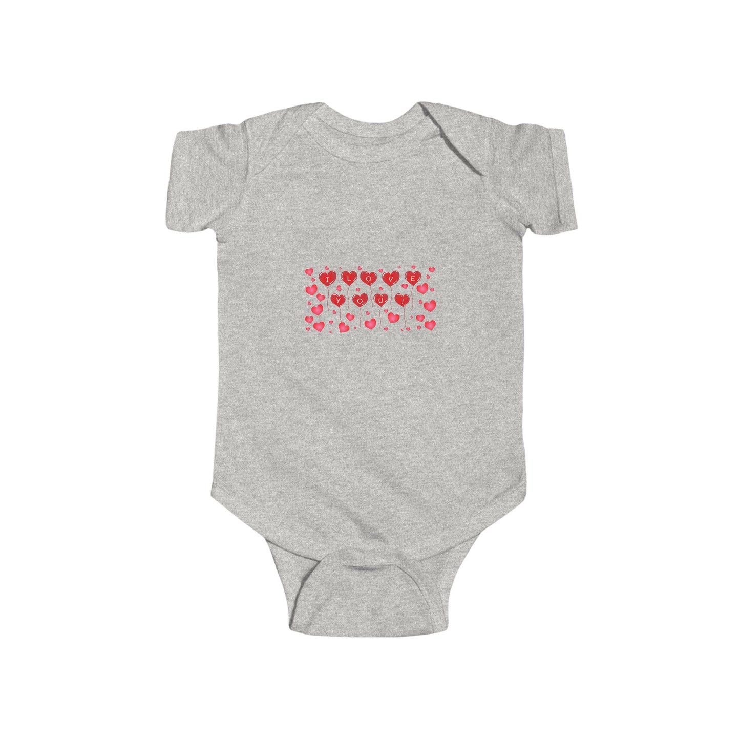 Infant Bodysuit — Red Heart Pattern Baby Onesie (Valentine’s Day)