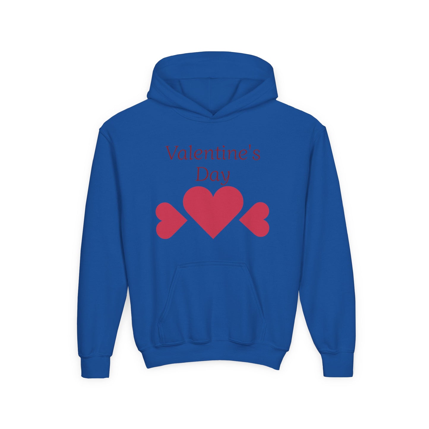 Valentine's Day Kids Hoodie - Pink Heart Trio Youth Sweatshirt