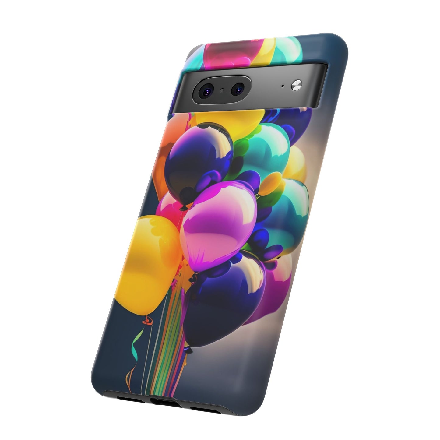 Colorful Balloon Tough Phone Case — Vibrant Party Balloons Protective Cover