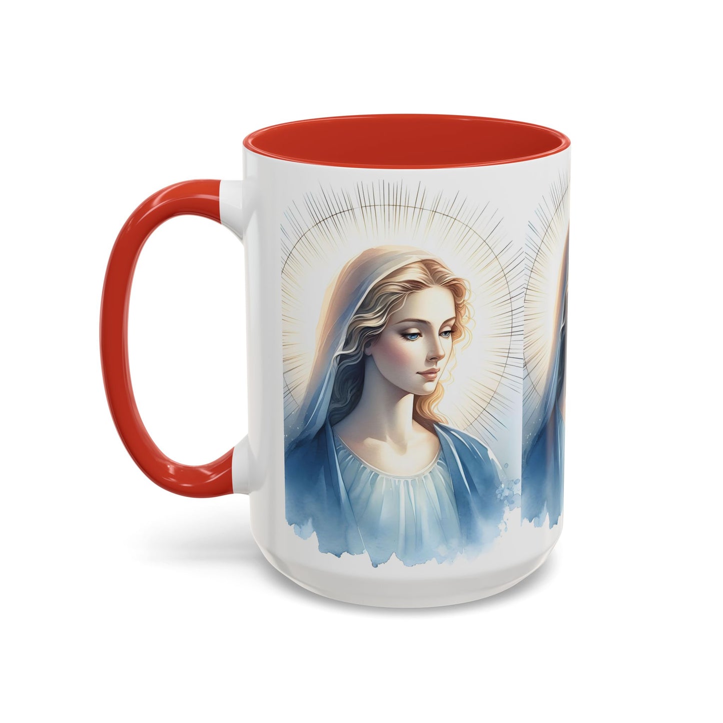 Serene Virgin Mary Accent Coffee Mug