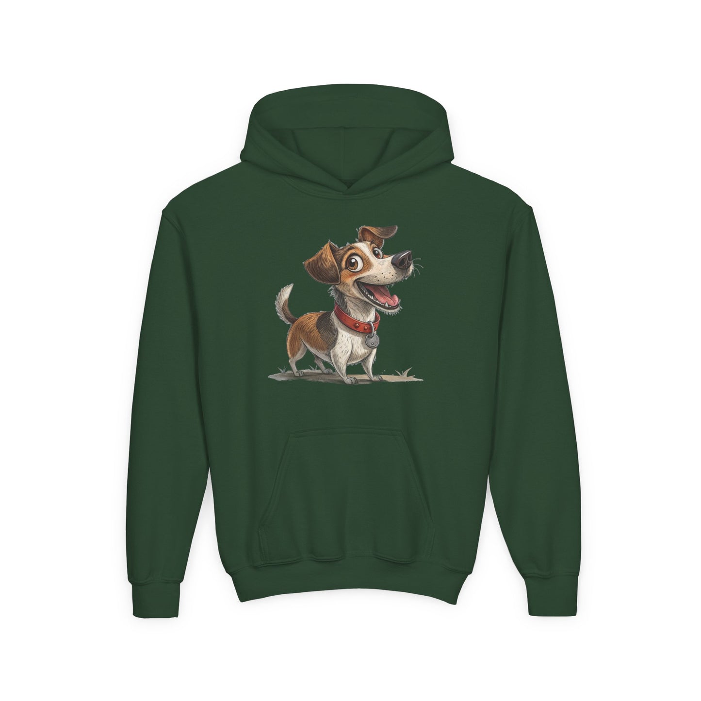 Kids Dog Hoodie – Cute Cartoon Jack Russell Puppy Sweatshirt (Custom Name Option)