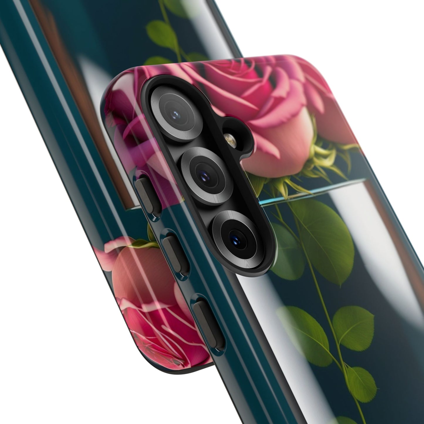 Penguin in a Glass Floral Tough Phone Case — Cute Protective Phone Cover