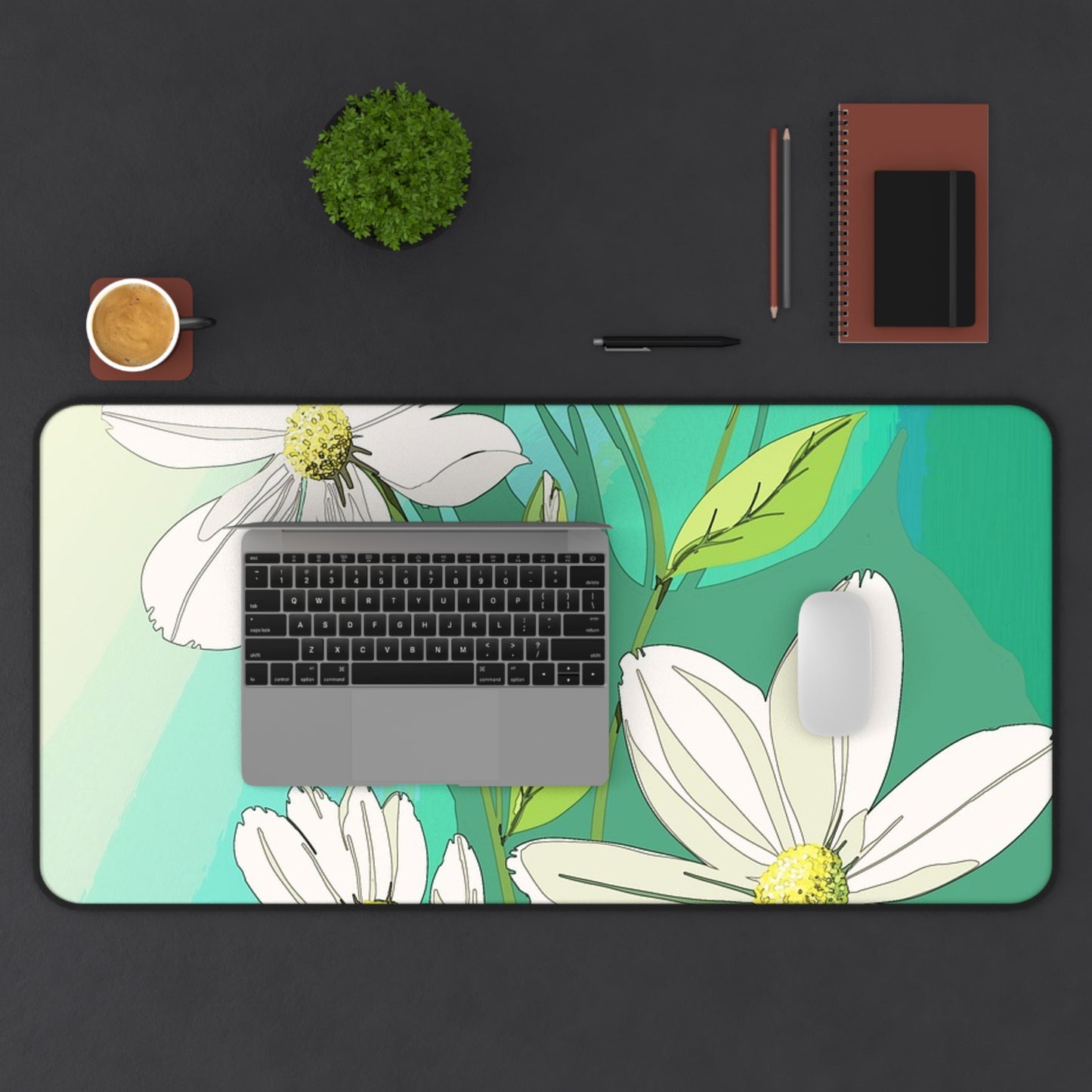 Floral Desk Mat - Elegant Workspace Décor, Office Accessories, Gift for Her, Home Office Decor, Teacher Supplies, Eco-Friendly Mat