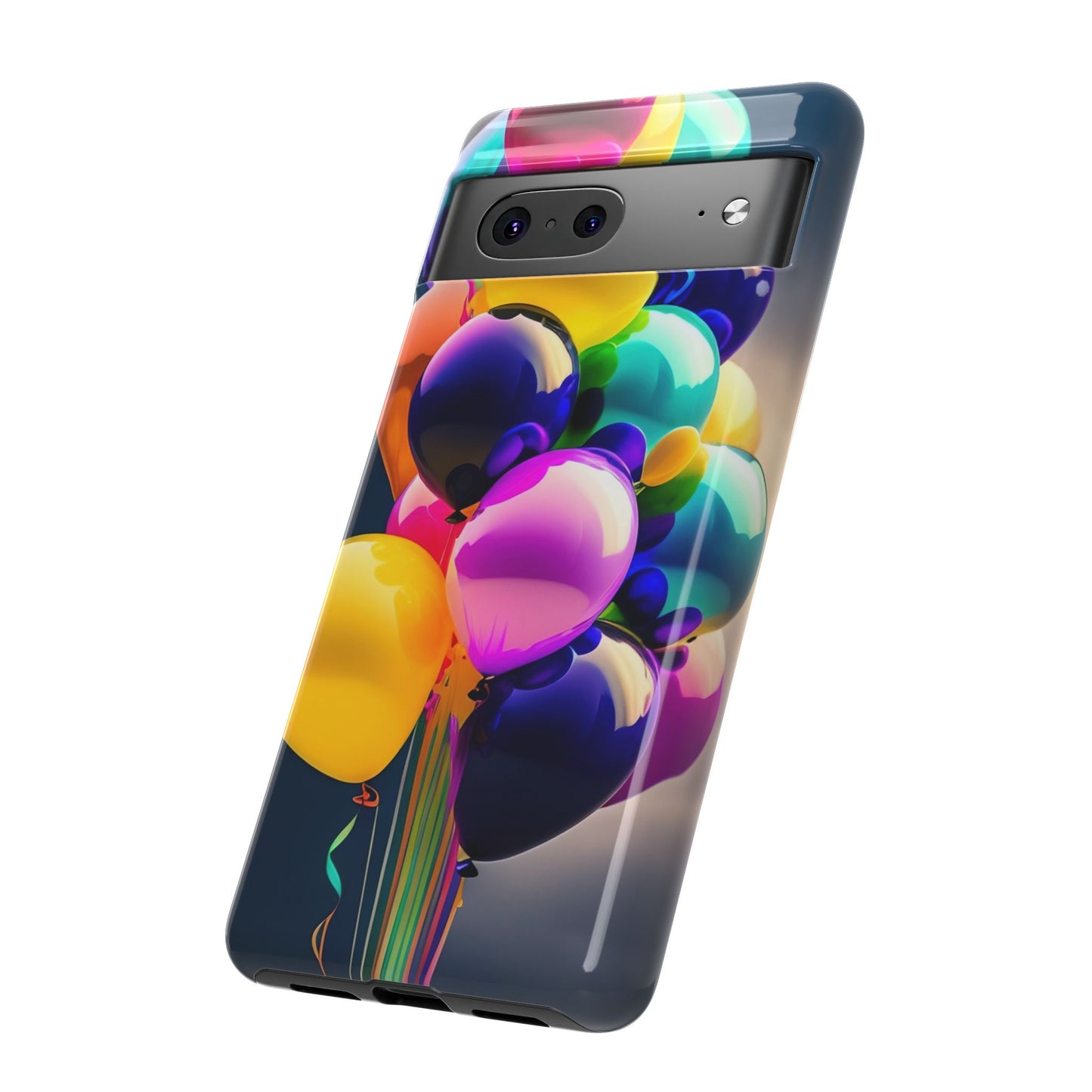 Colorful Balloon Tough Phone Case — Vibrant Party Balloons Protective Cover