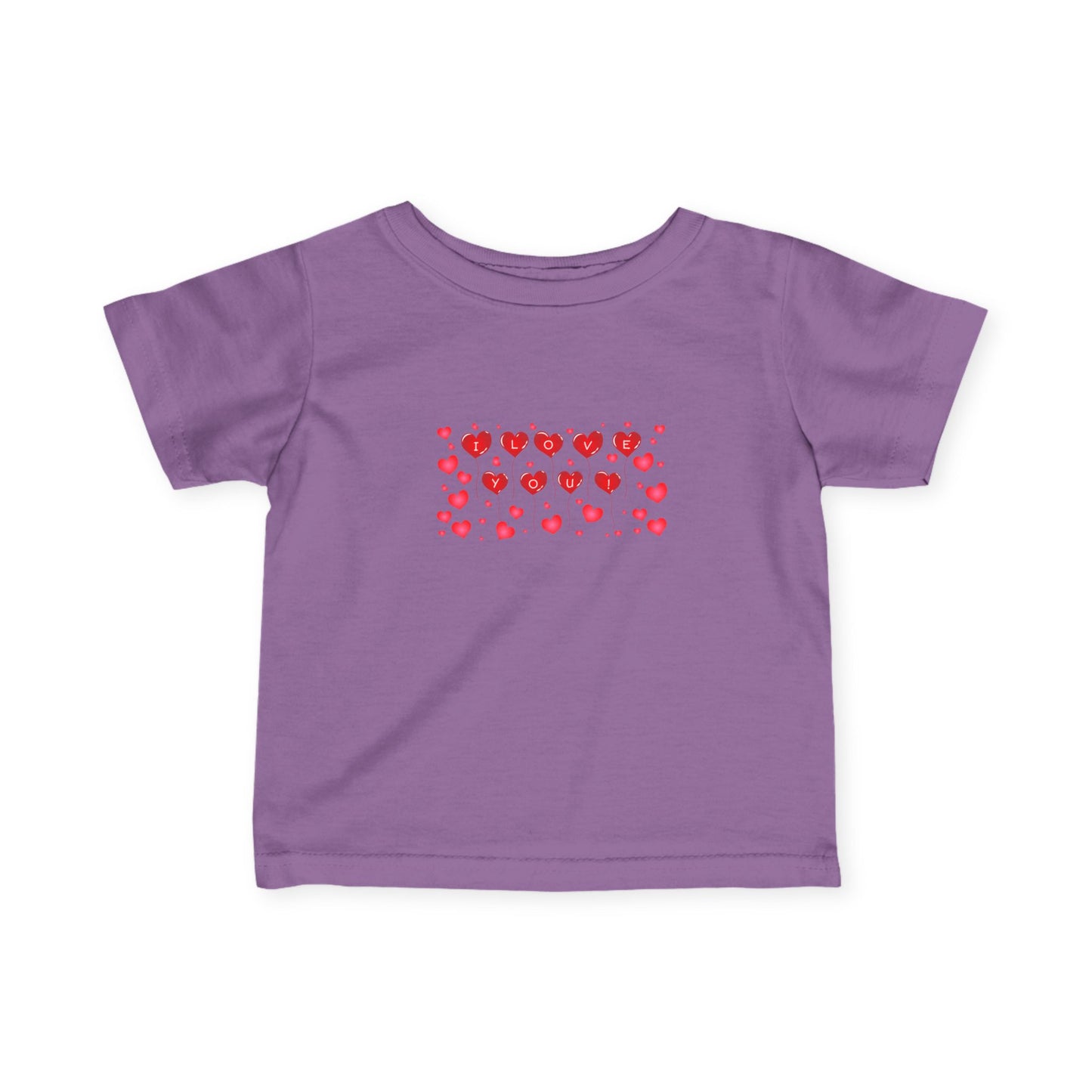 Infant Tee — Red Heart Pattern Baby Shirt (Valentine’s Day)