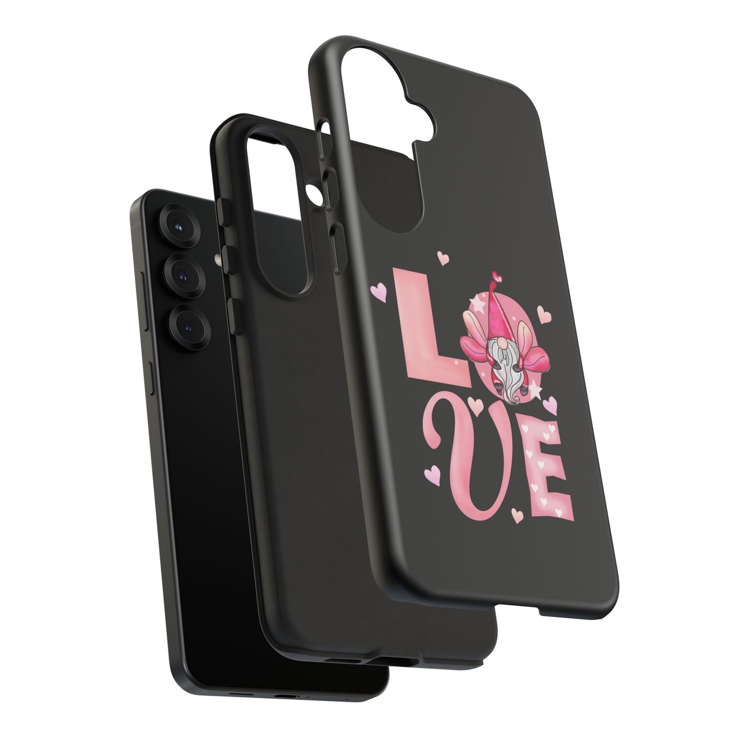Love Gnome Phone Case — Cute Pink Heart Valentines Protective Case