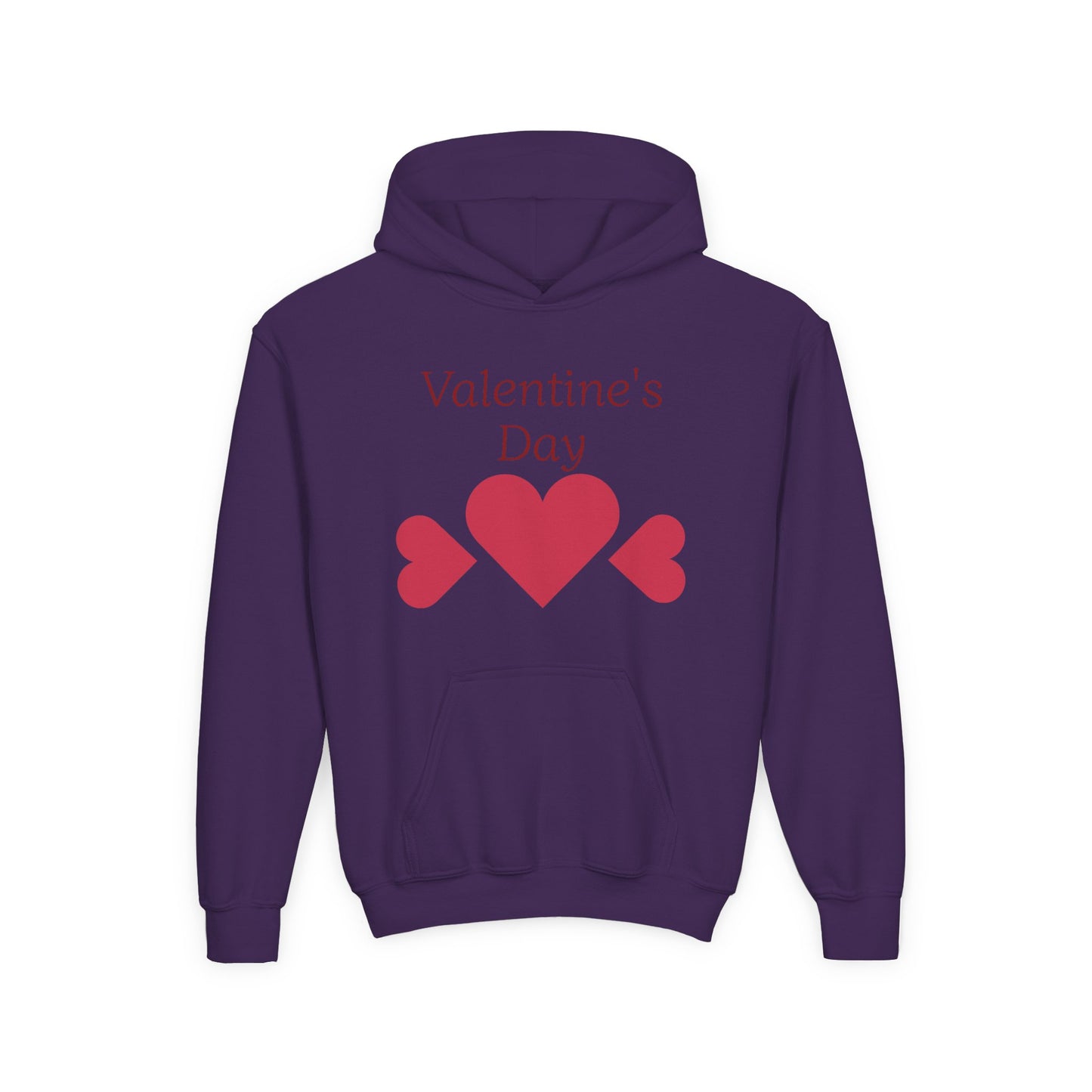 Valentine's Day Kids Hoodie - Pink Heart Trio Youth Sweatshirt