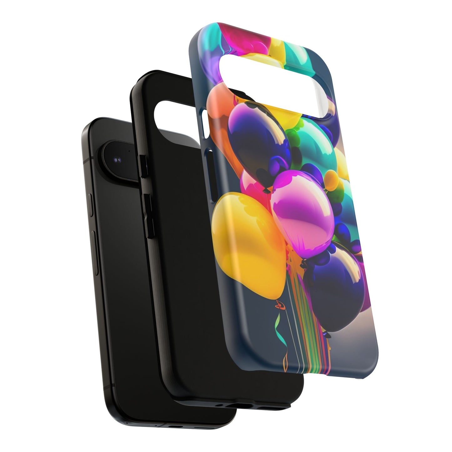 Colorful Balloon Tough Phone Case — Vibrant Party Balloons Protective Cover
