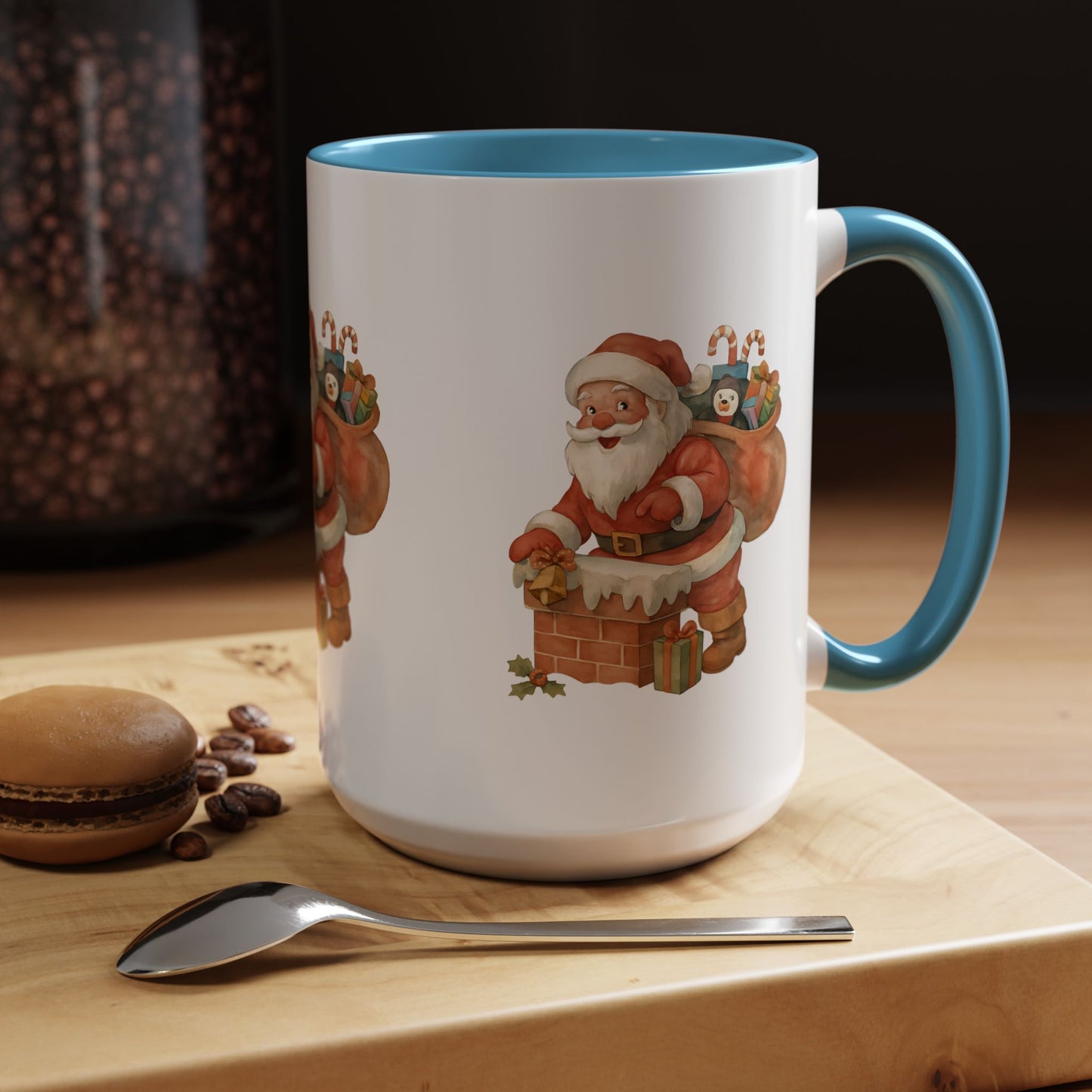 Festive Santa Coffee Mug, Holiday Gift, Christmas Decorations, Cozy Kitchen, Unique Mug, Santa-Themed Drinkware