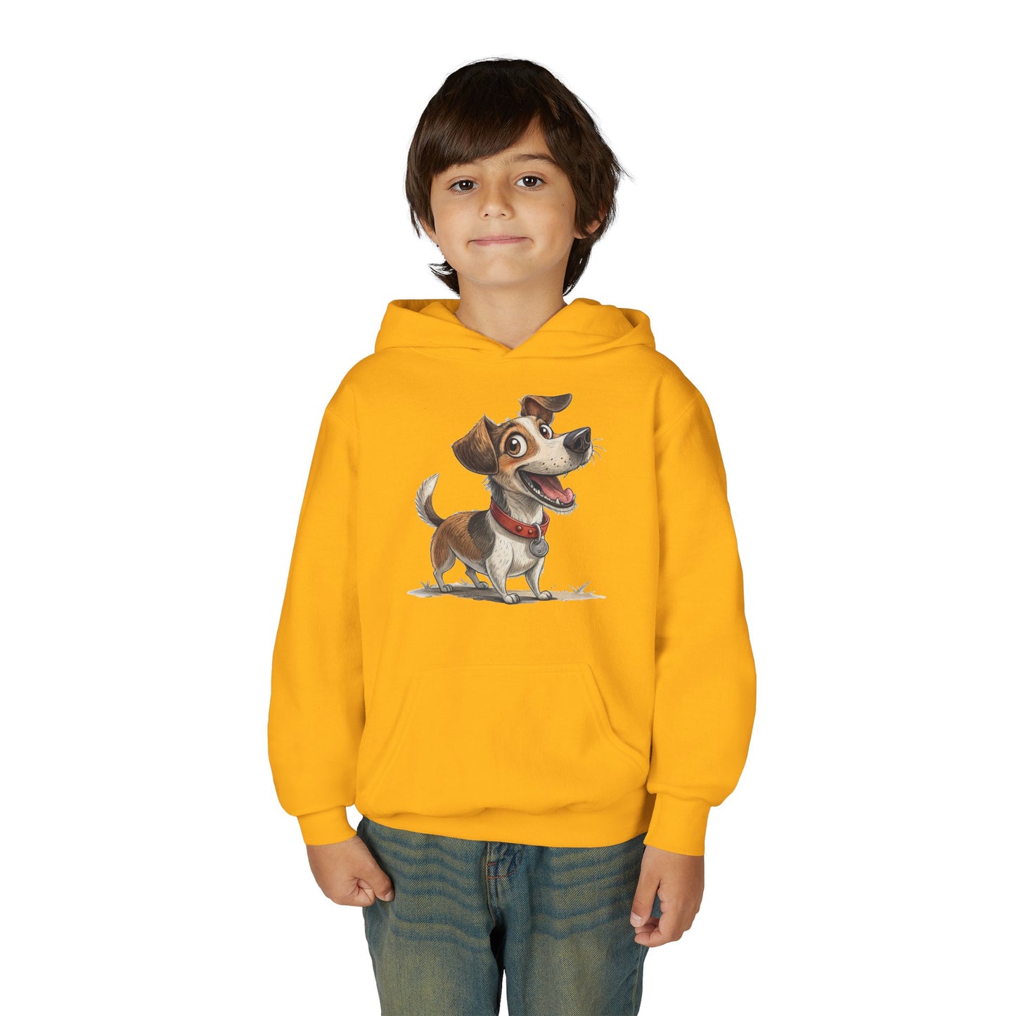 Kids Dog Hoodie – Cute Cartoon Jack Russell Puppy Sweatshirt (Custom Name Option)