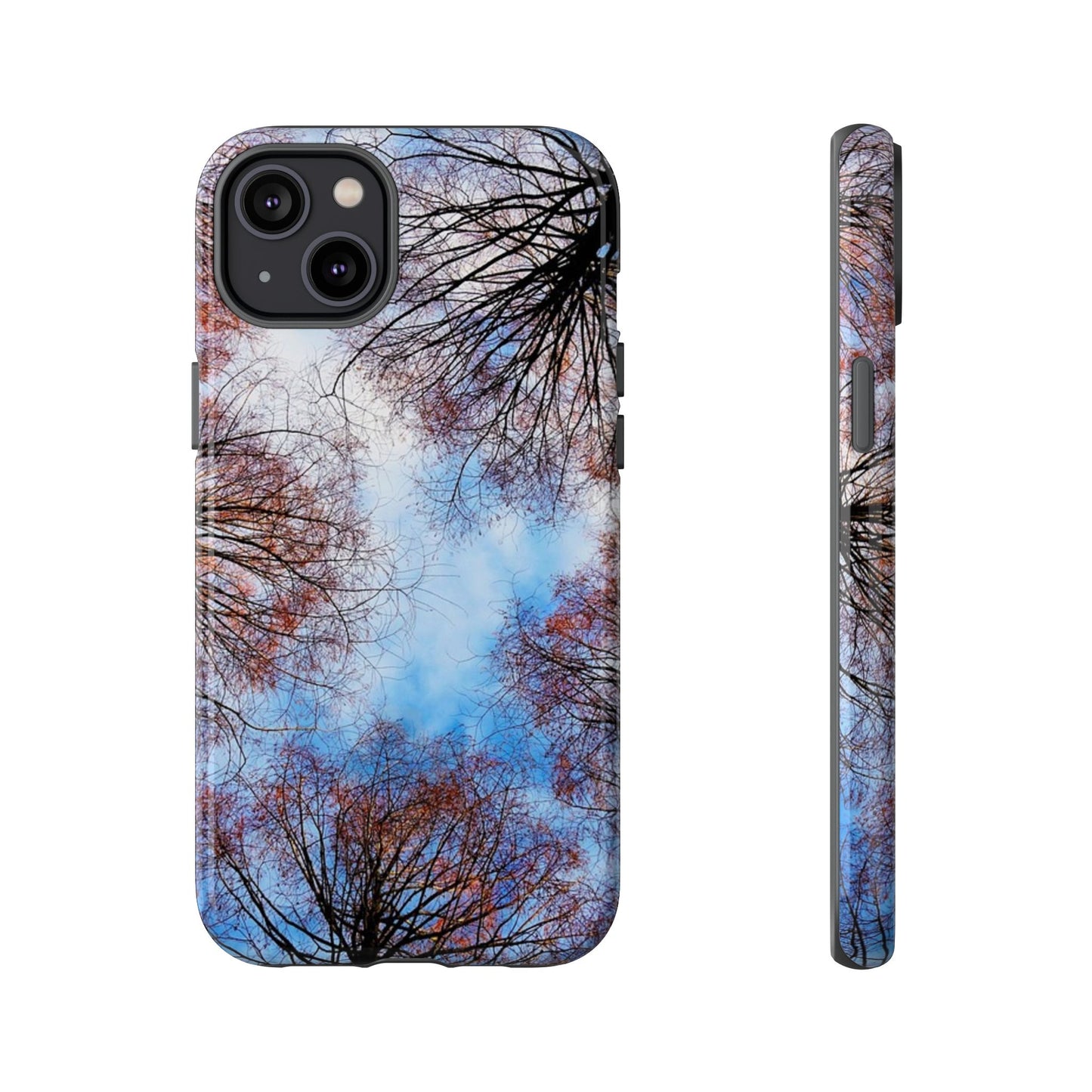 Skyward Trees Phone Case — Nature Forest Canopy Protective Tough Case