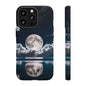 Moonlit Reflection Phone Case — Night Sky Moon & Clouds Tough Case