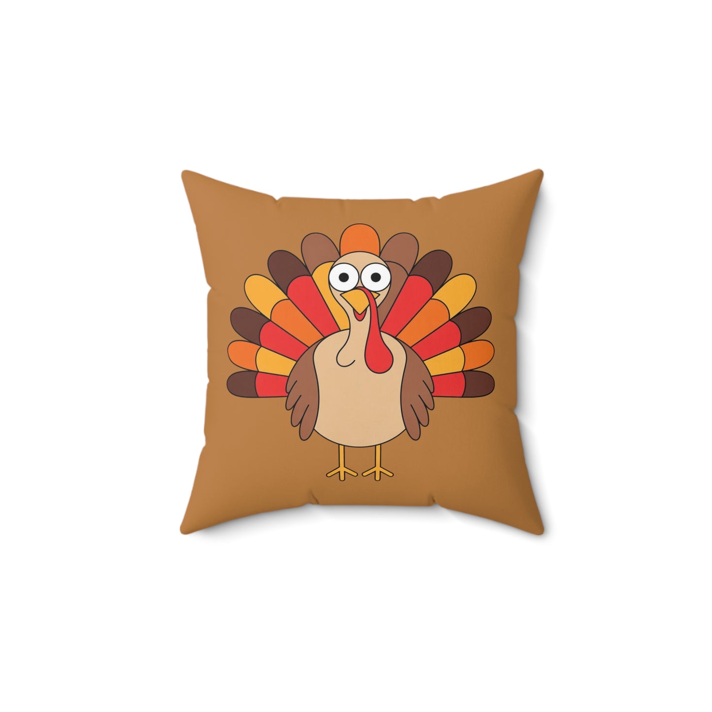 Thanksgiving Turkey Pillow, Cute Square Cushion, Fall Decor, Holiday Gift, Home Decoration, Cozy Thanksgiving