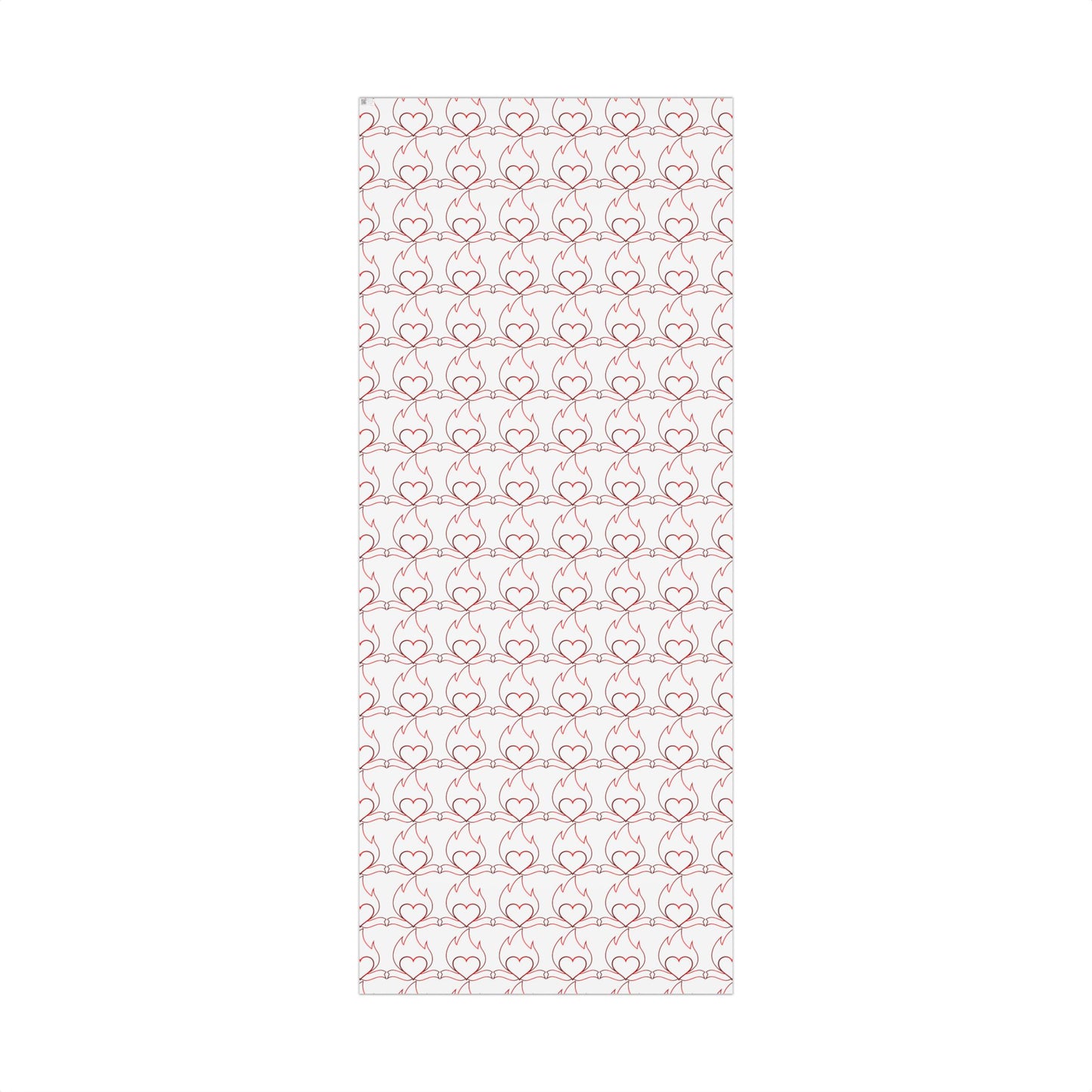Heart Vine Gift Wrap Paper — Red Romantic Wrapping Sheets for Valentine’s Day & Weddings