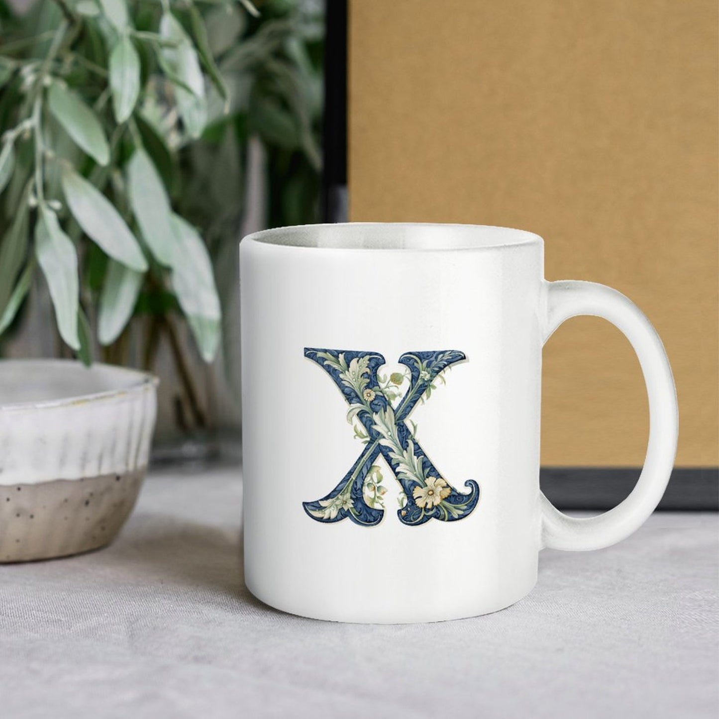 11oz White Mug Printing - Letter X