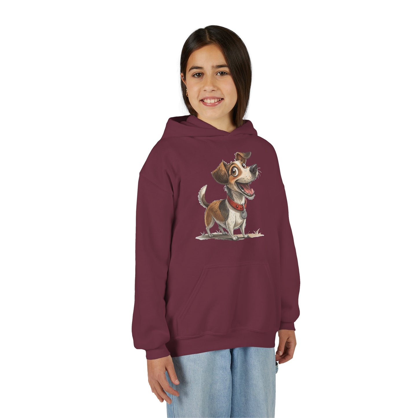 Kids Dog Hoodie – Cute Cartoon Jack Russell Puppy Sweatshirt (Custom Name Option)