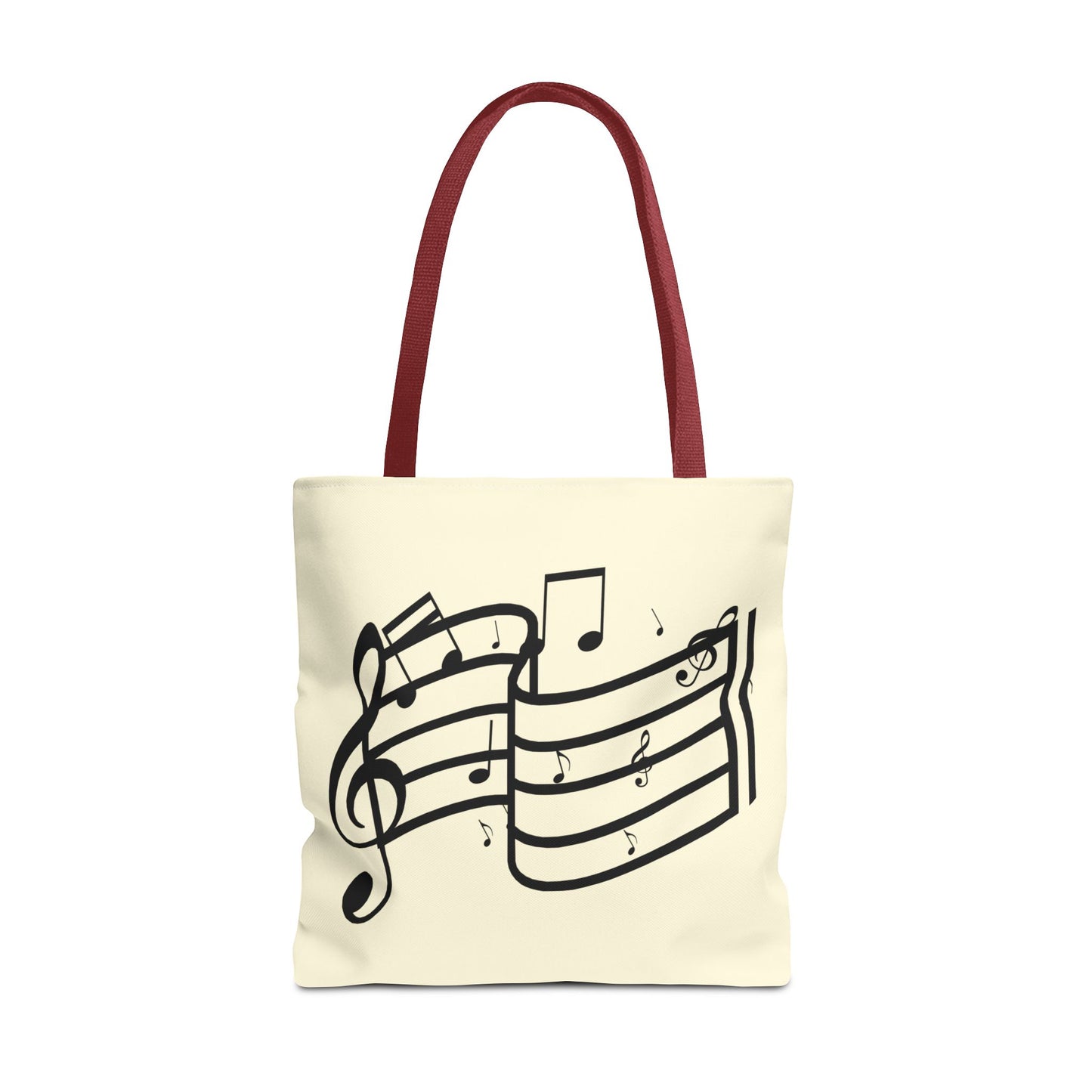 Music Notes Tote Bag — Sheet Melody Canvas Tote for Musicians & Music Lovers