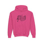 Youth Music Notes Hoodie - Treble Clef & Sheet Music Graphic