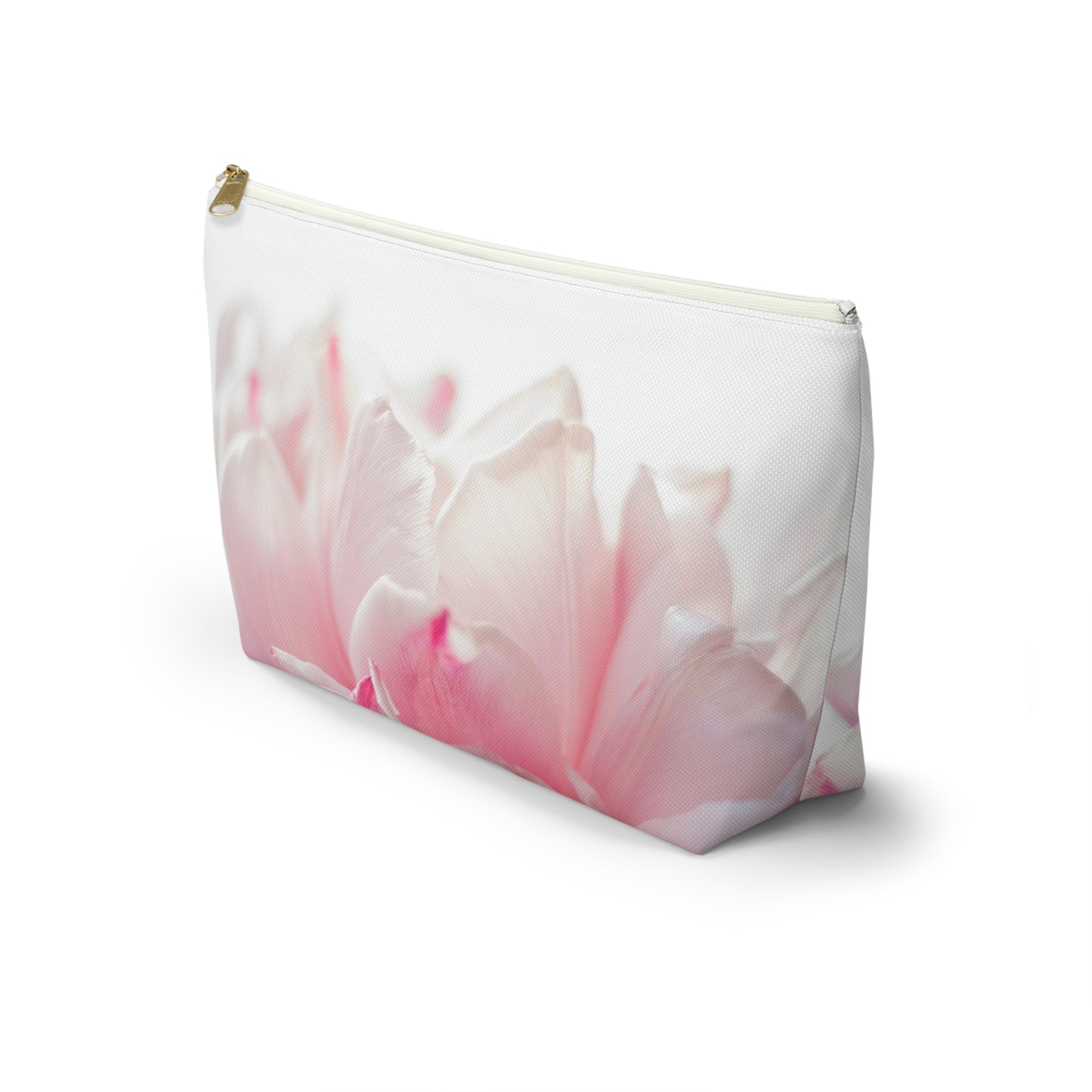 Floral Pink Tulip Accessory Pouch