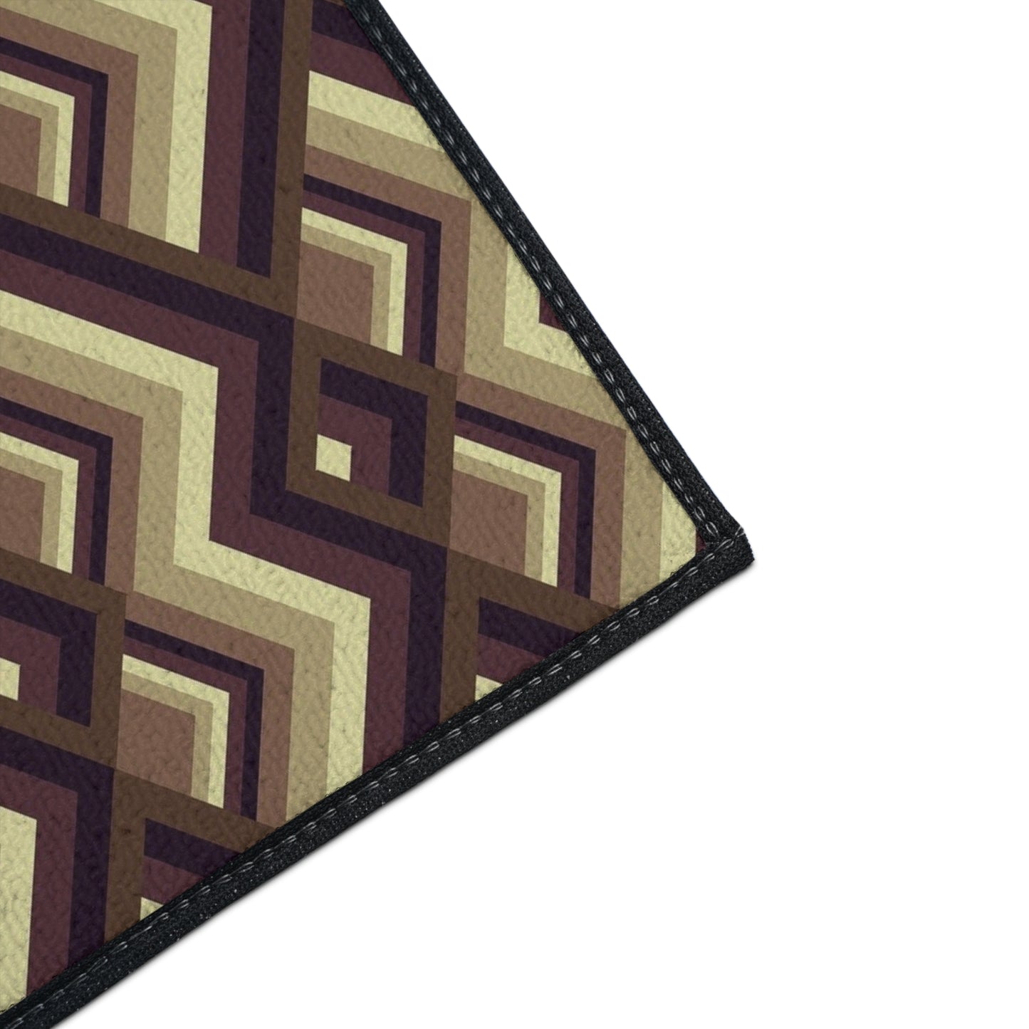 Geometric Retro Diamond Heavy-Duty Floor Mat