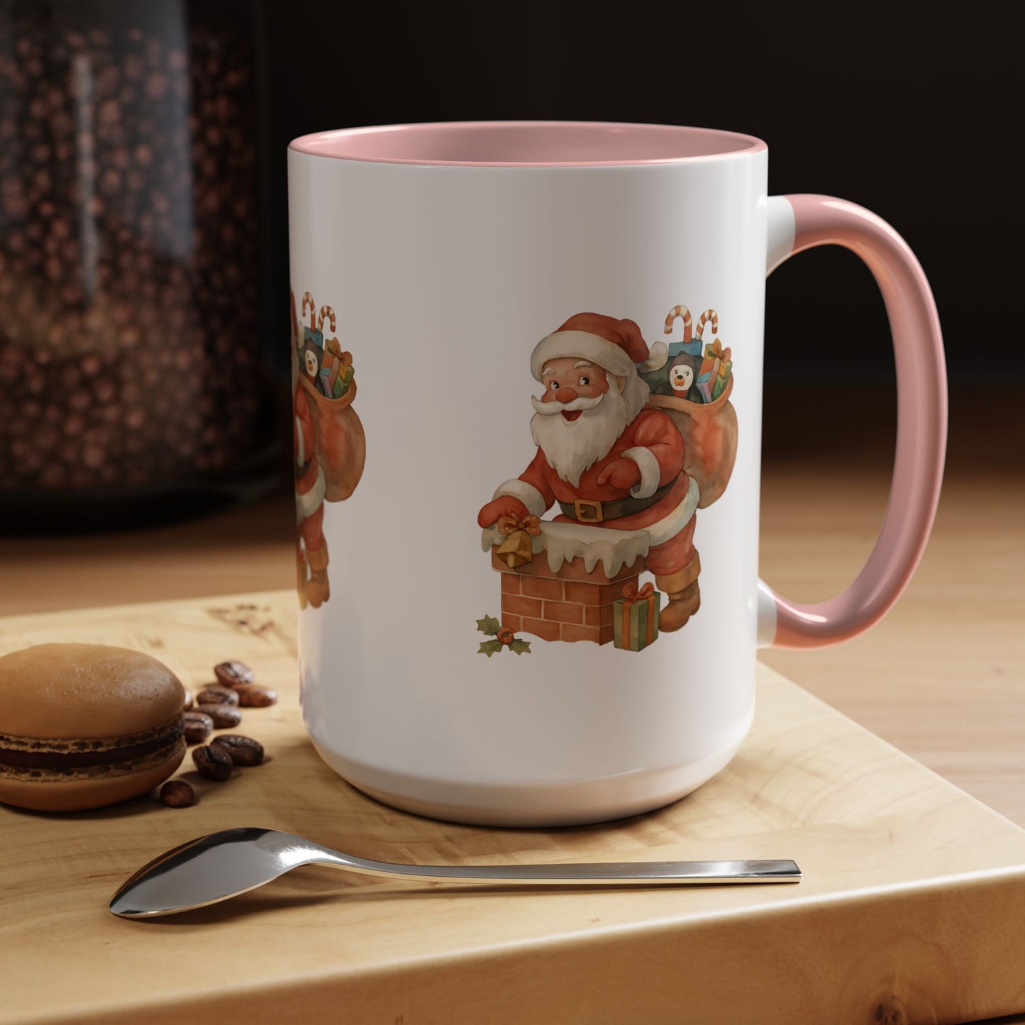 Festive Santa Coffee Mug, Holiday Gift, Christmas Decorations, Cozy Kitchen, Unique Mug, Santa-Themed Drinkware