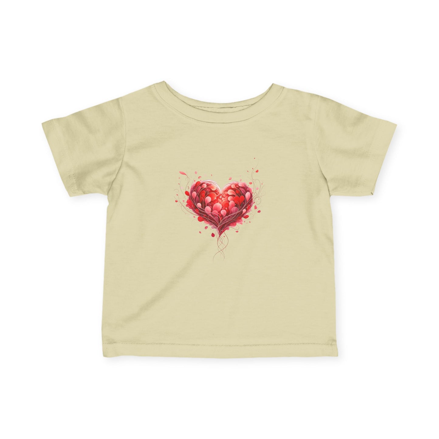 Infant Tee with Watercolor Heart – Baby Valentine Shirt