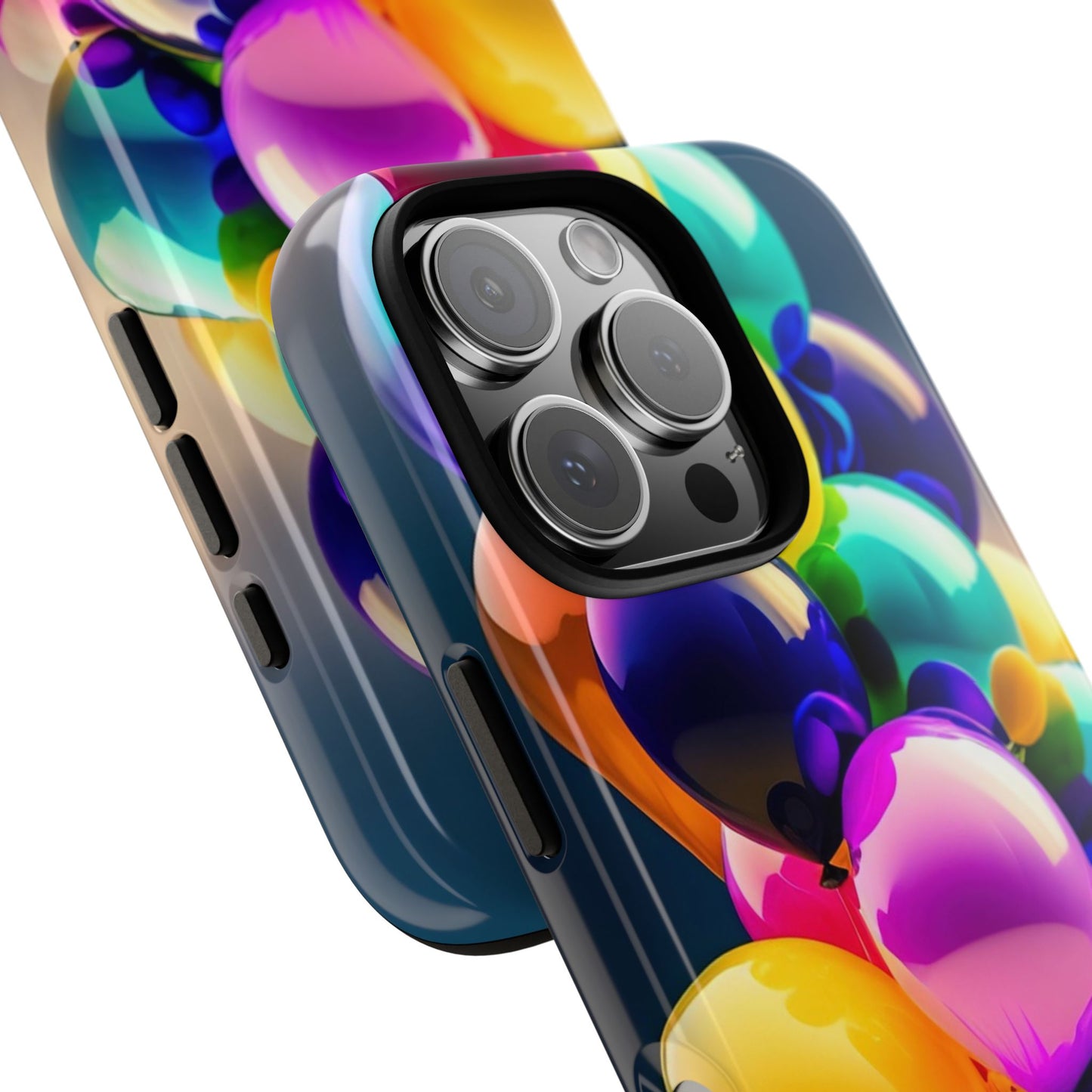 Colorful Balloon Tough Phone Case — Vibrant Party Balloons Protective Cover