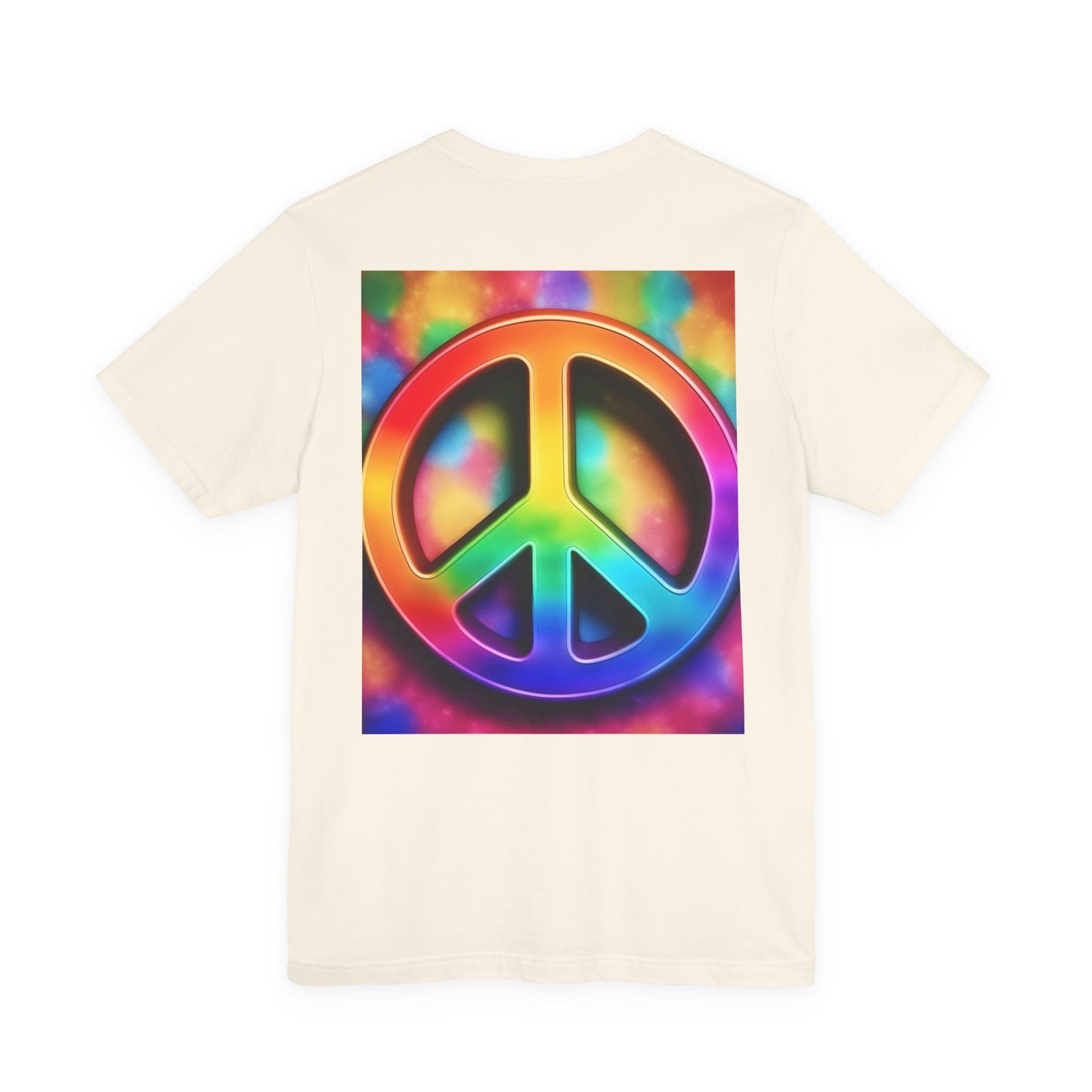 Peace Sign Tie-Dye Tee — Rainbow Hippie Peace Symbol T-Shirt
