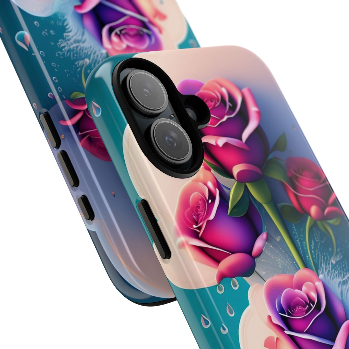 Floral Dream Tough Phone Case — Rose Bouquet Clouds Design
