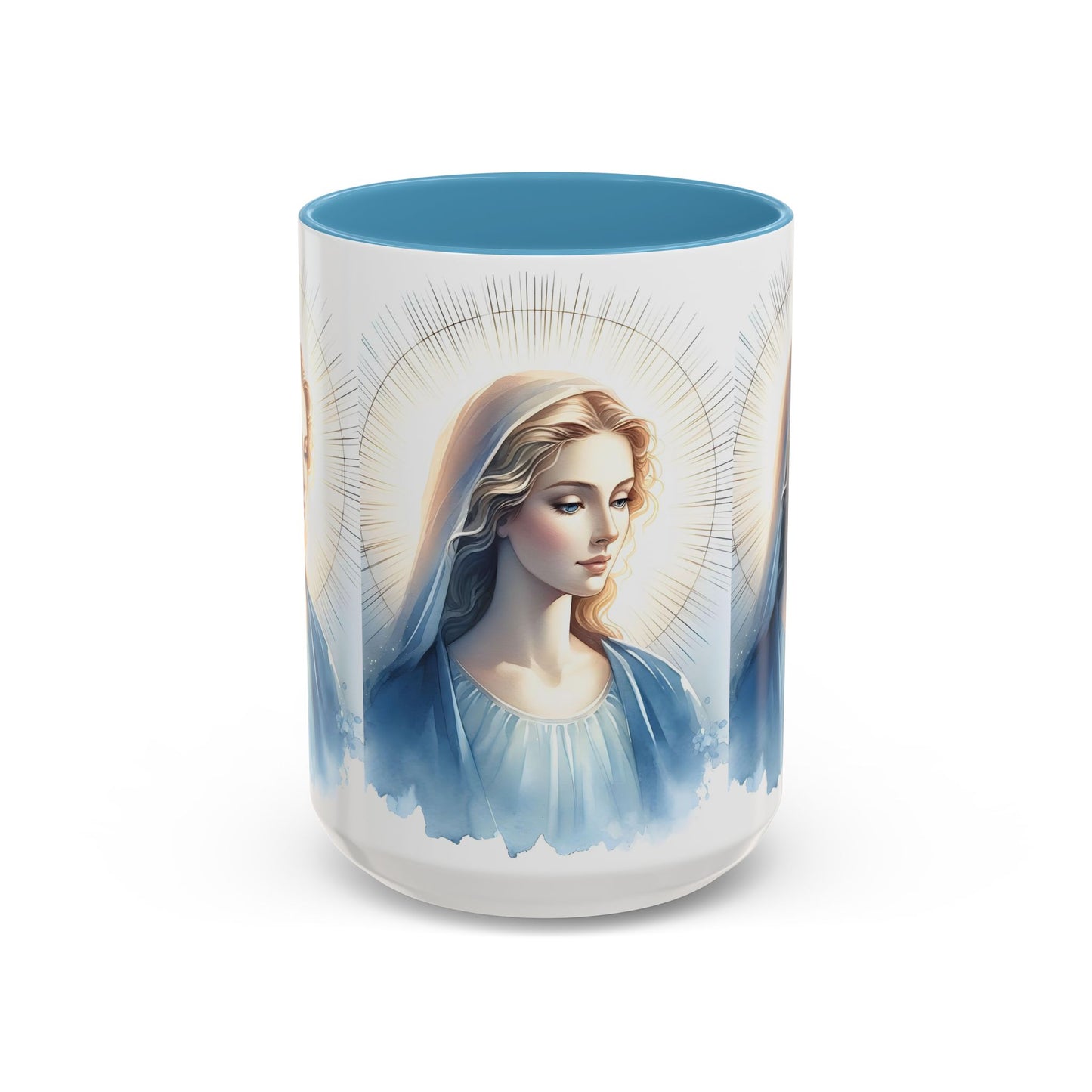 Serene Virgin Mary Accent Coffee Mug