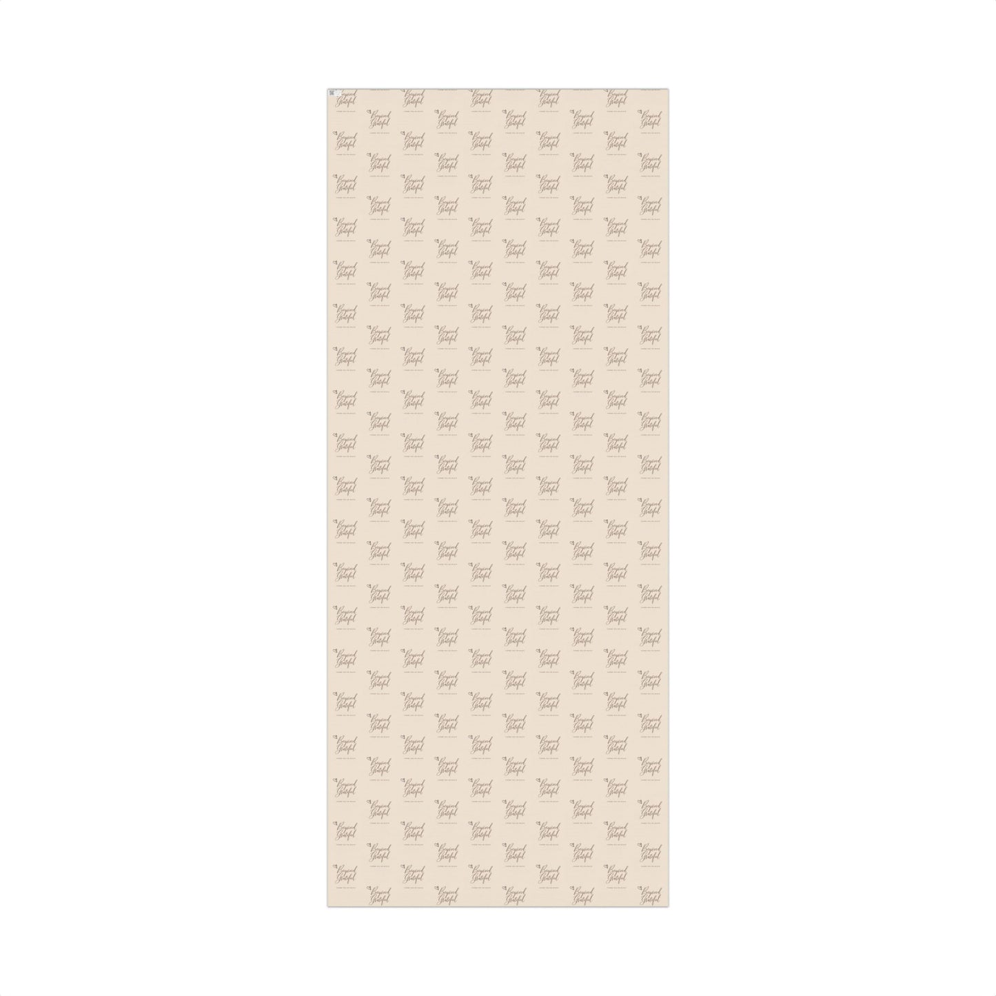 Gift Wrap Paper - “Beyond Grateful” Script Pattern | Neutral Thank You Wrapping Sheets