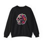Sugar Skull Crewneck Sweatshirt — Floral Day of the Dead Graphic