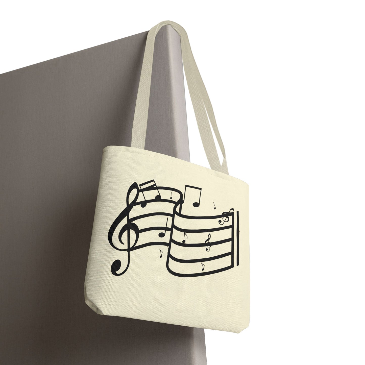 Music Notes Tote Bag — Sheet Melody Canvas Tote for Musicians & Music Lovers