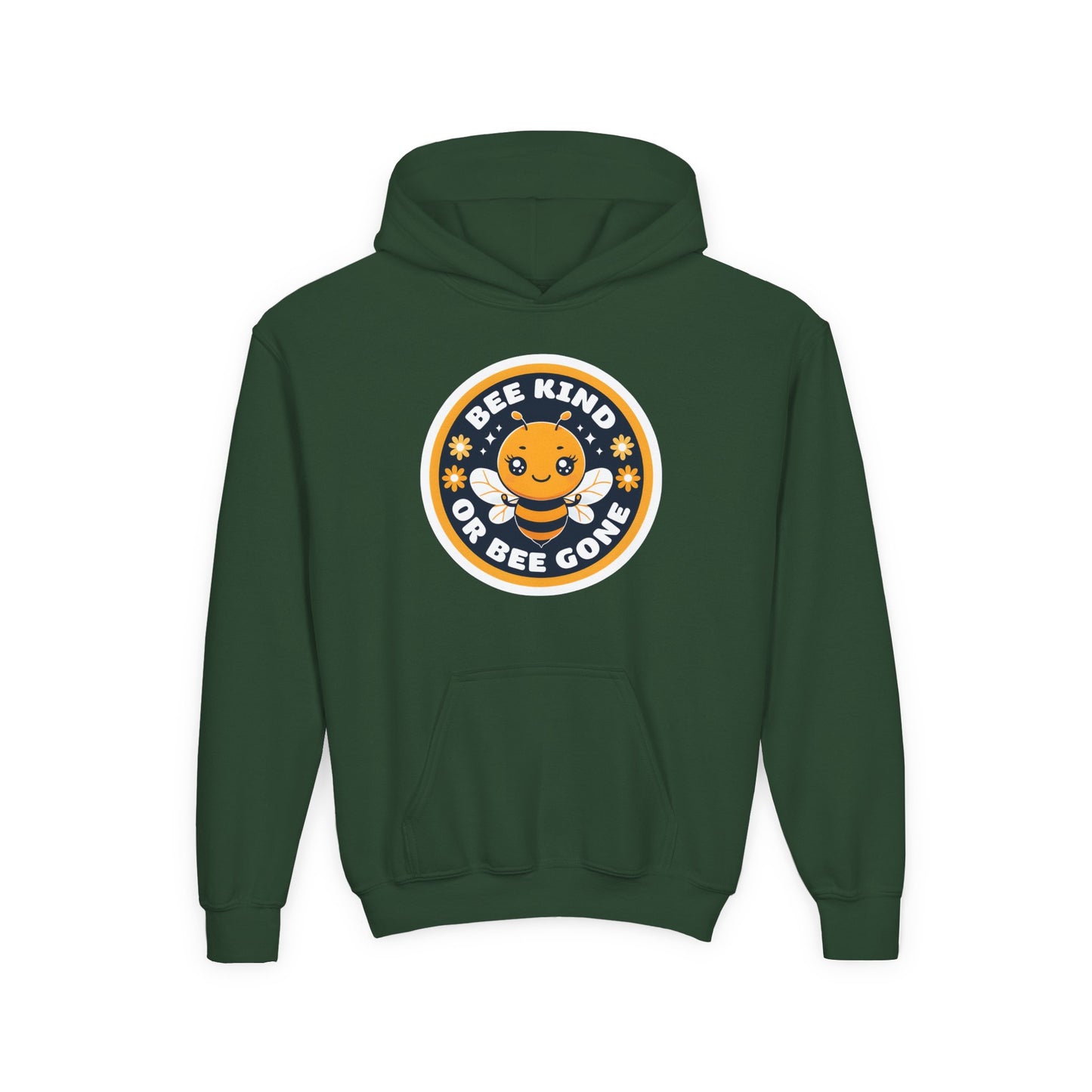 Bee Kind Badge hoodie | Youth Hoodie, Cute Bee Graphic