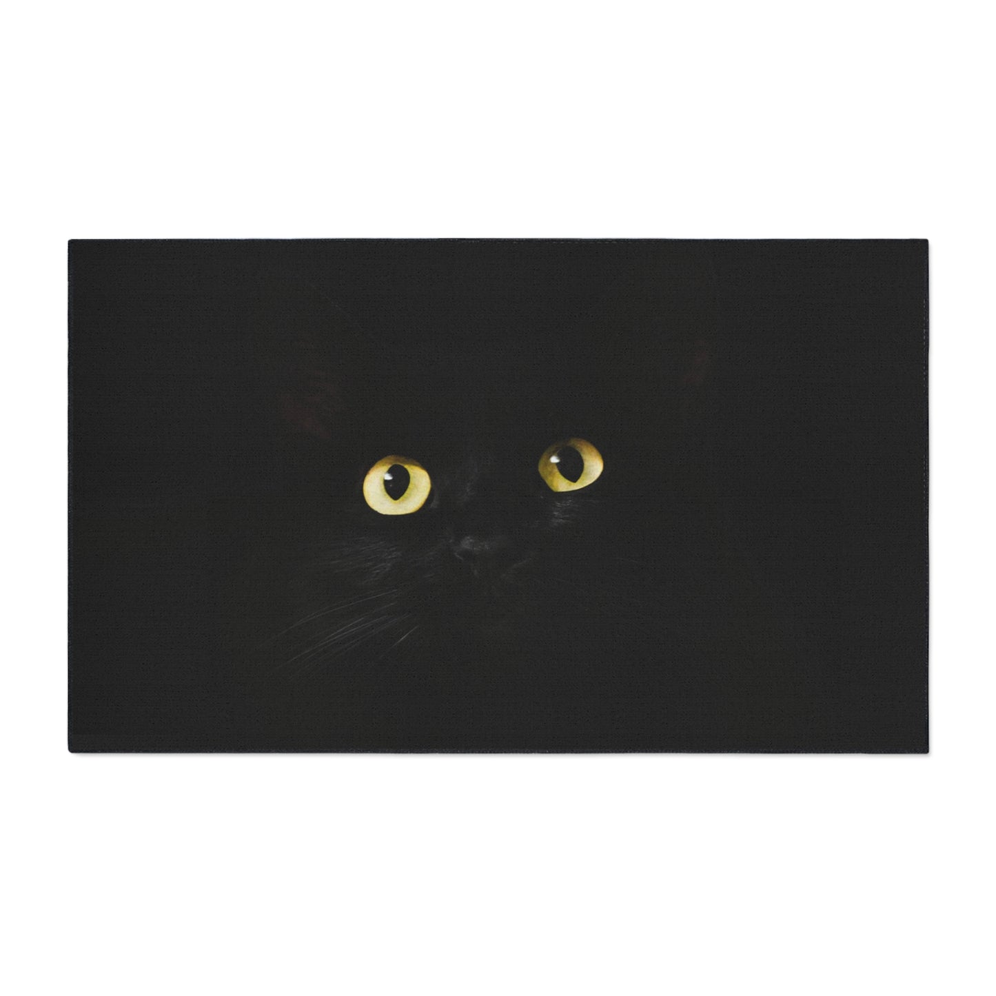 Black Cat Eyes Floor Mat — Heavy Duty Halloween Entry Rug