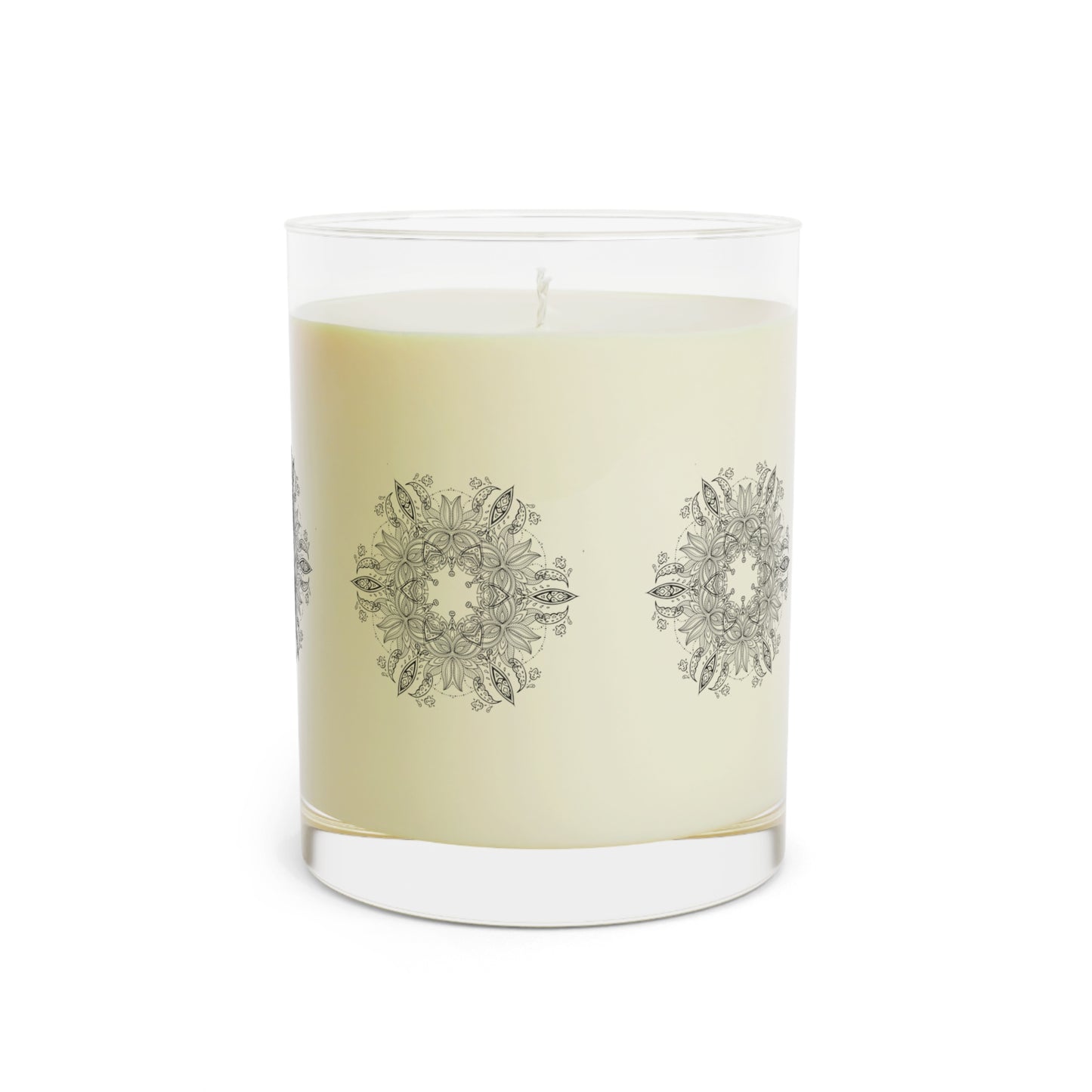 11oz Scented Candle — Decorative Mandala Glass Candle