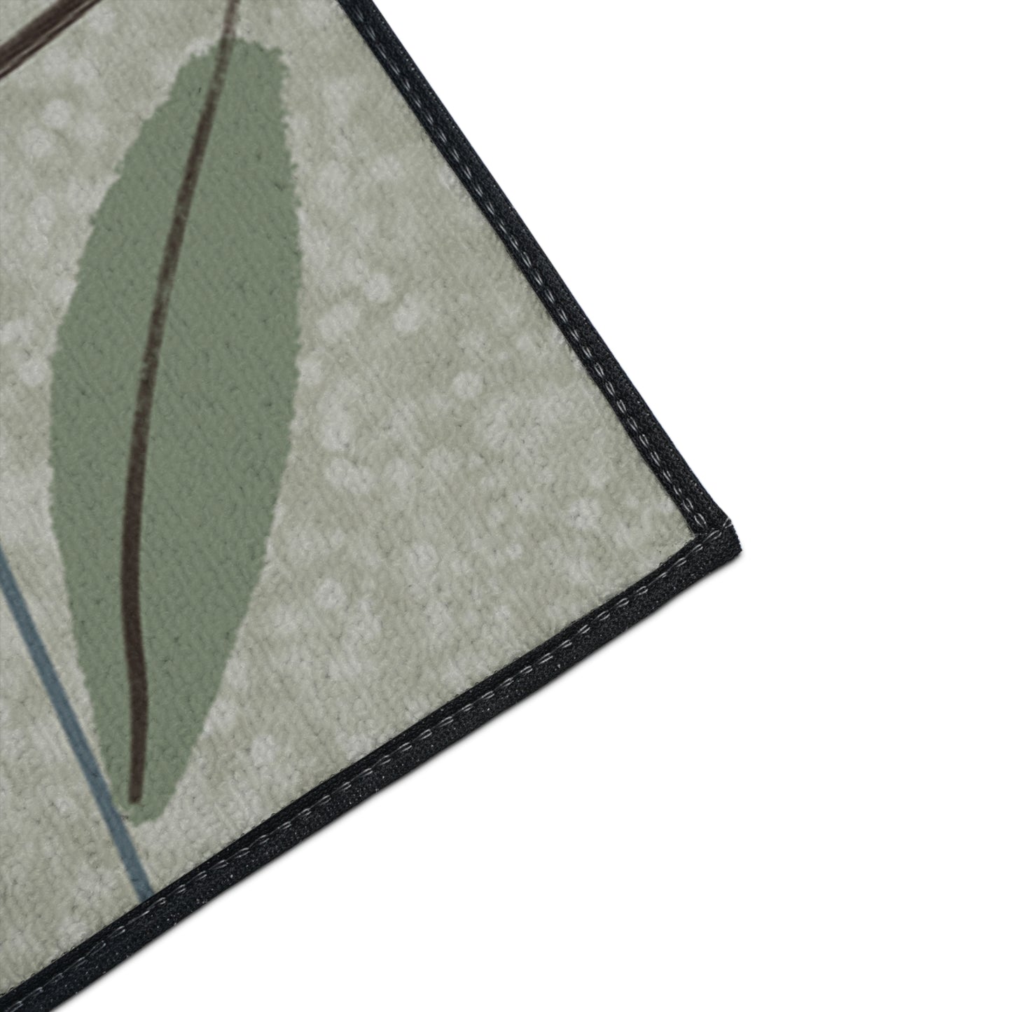 Leaf Pattern Heavy-Duty Floor Mat — Durable Indoor Entry Rug for Kitchen & Mudroom