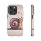 Cute Snail Phone Case — Pink Heart Cartoon Protective iPhone Cover
