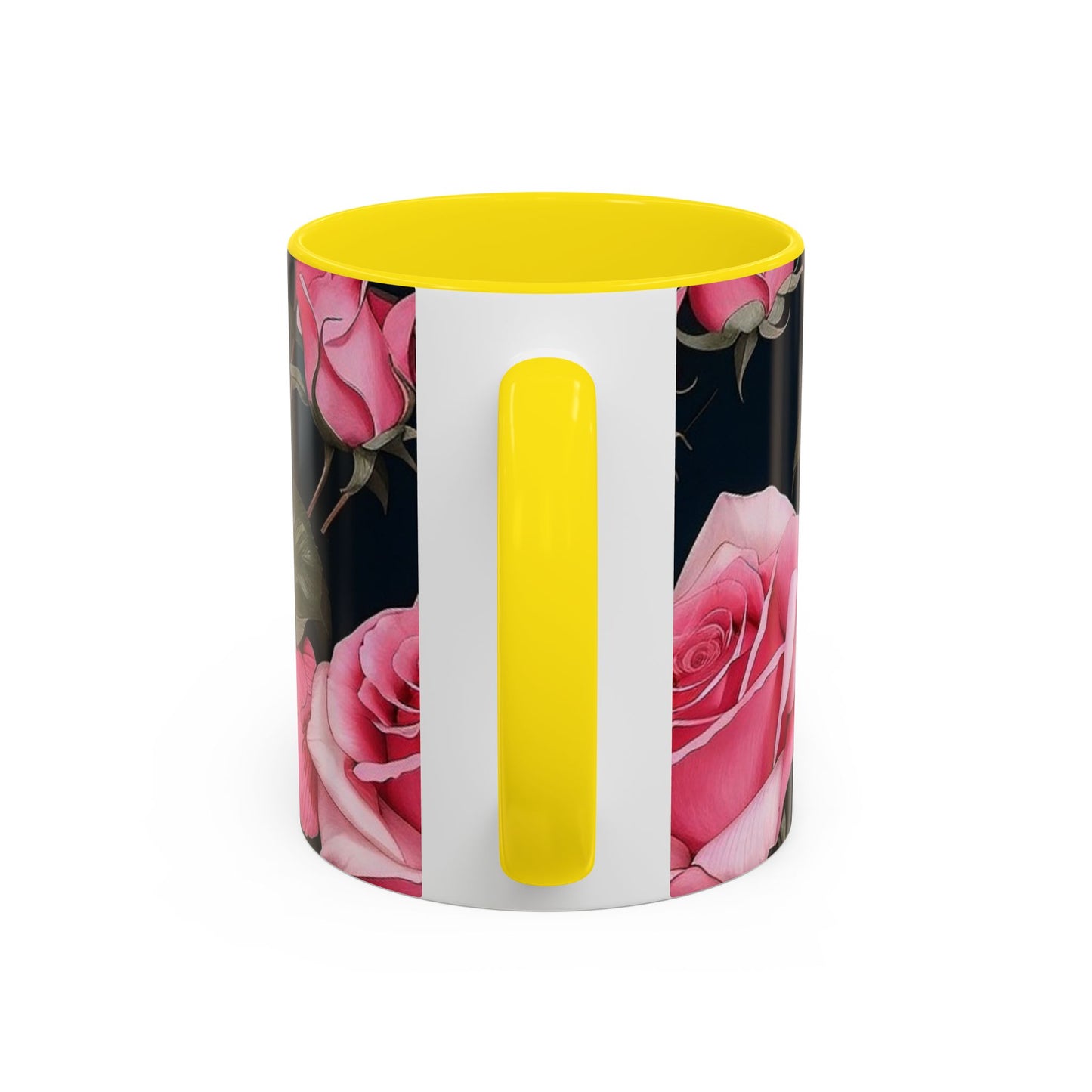 Floral Accent Coffee Mug, Gift for Her, Cute Floral Mug, Spring Decor, Coffee Lover Gift